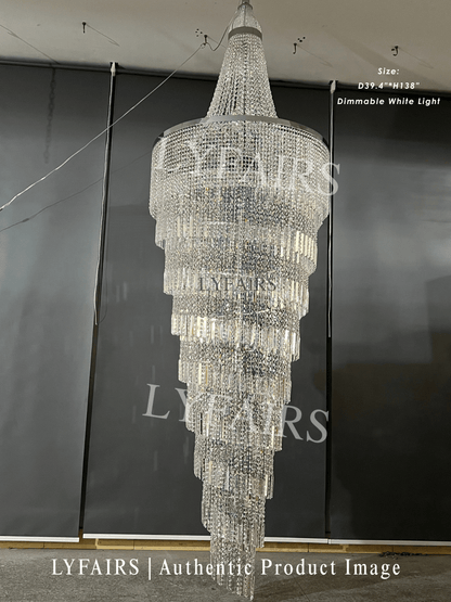Modern Crystal Tassel Chandelier for Foyer/Staircase