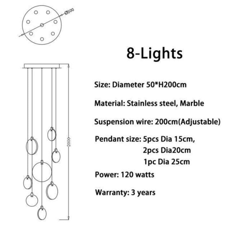 Nirvana Alabaster Long Staircase Chandelier
