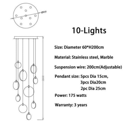 Nirvana Alabaster Long Staircase Chandelier
