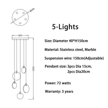 Nirvana Alabaster Long Staircase Chandelier
