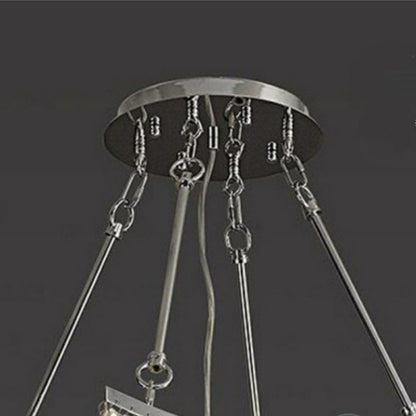 Extra Large Foyer Vertical Layers Crystal Chandelier Chrome Ceiling Lighting Fixture For Staircase Entryway Decor