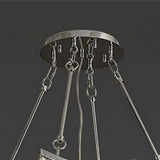 Extra Large Foyer Vertical Layers Crystal Chandelier Chrome Ceiling Lighting Fixture For Staircase Entryway Decor