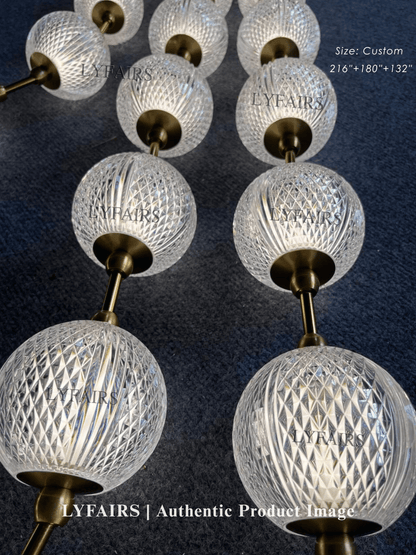 Modern Creative Acrylic Ball Necklace Chandelier for Living Room/Staircase/Foyer/Entryway
