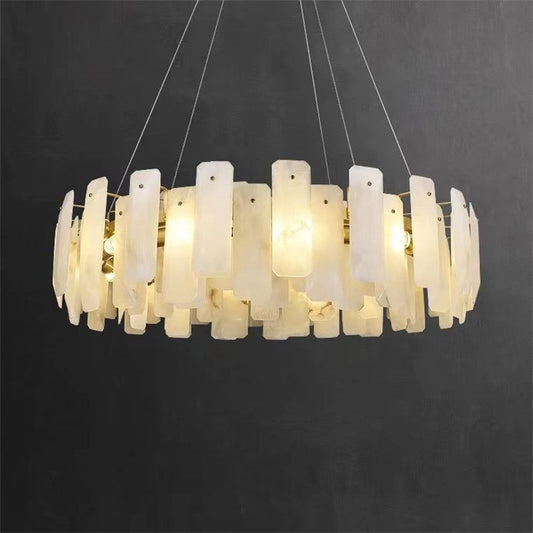 Denise Moira Alabaster Round Chandelier