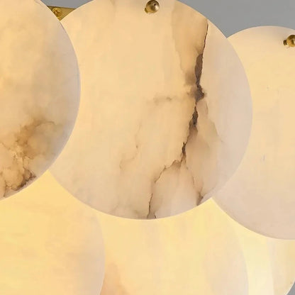 Noah Multi-Layer Natural Alabaster Round  Modern Chandelier 35''/43''