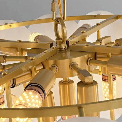 Noah Multi-Layer Natural Alabaster Round  Modern Chandelier 35''/43''