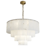 Denise Hardy Alabaster Multi-Layer Round Chandelier