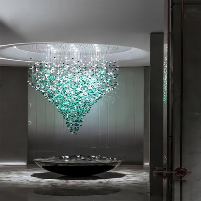Crystal Stone Crystal Spiral Chandelier