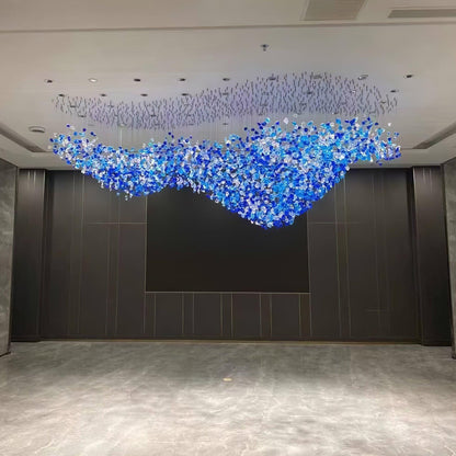 Crystal Stone Crystal Spiral Chandelier
