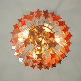 Murano Spiral Prisms Amber Chandelier