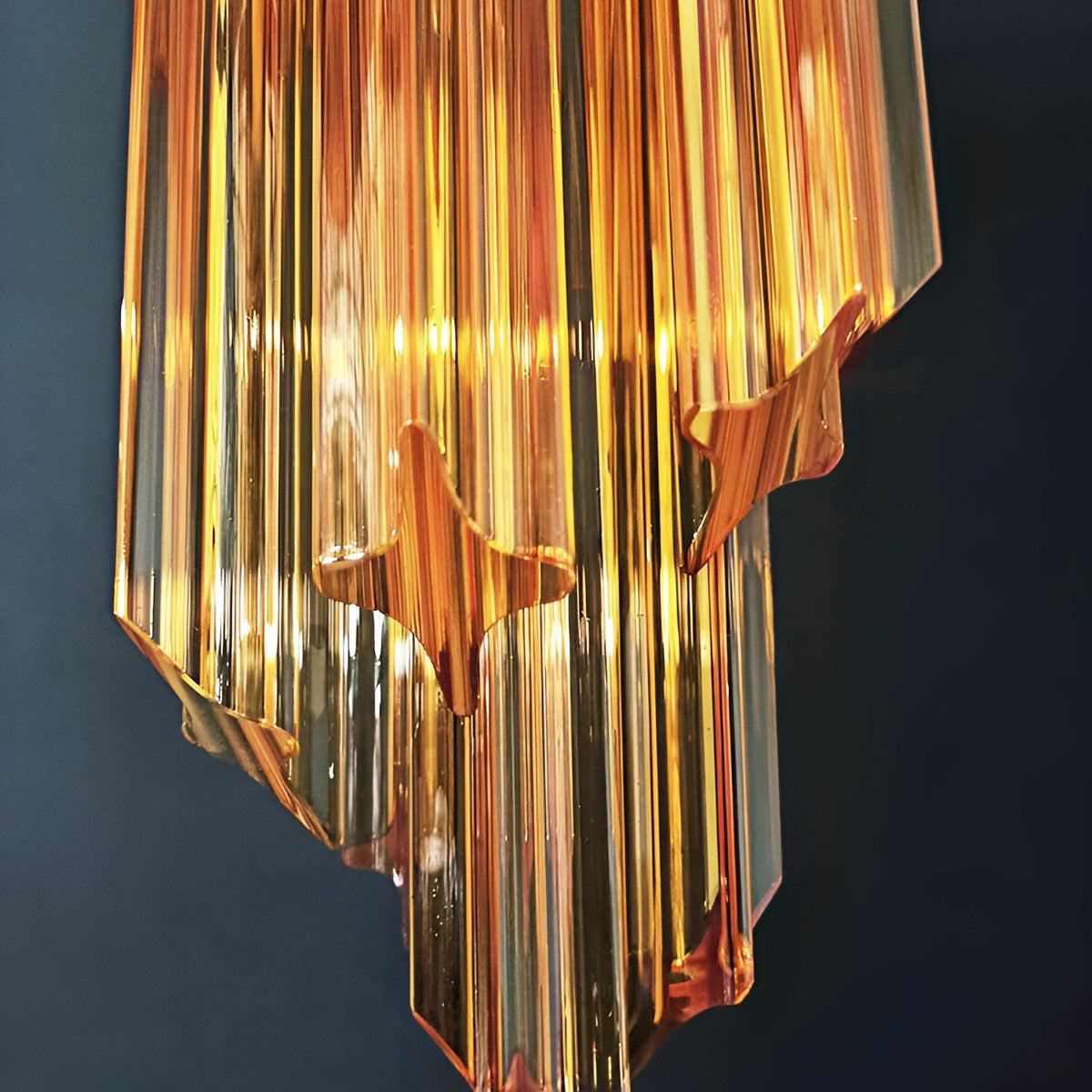 Spiral Prism Glass Chandelier