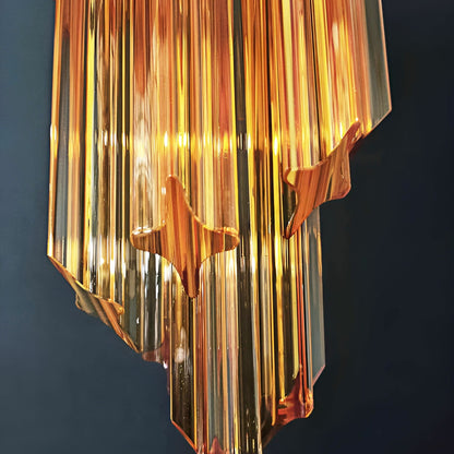 Spiral Prism Glass Chandelier