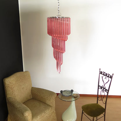Spiral Prism Glass Chandelier