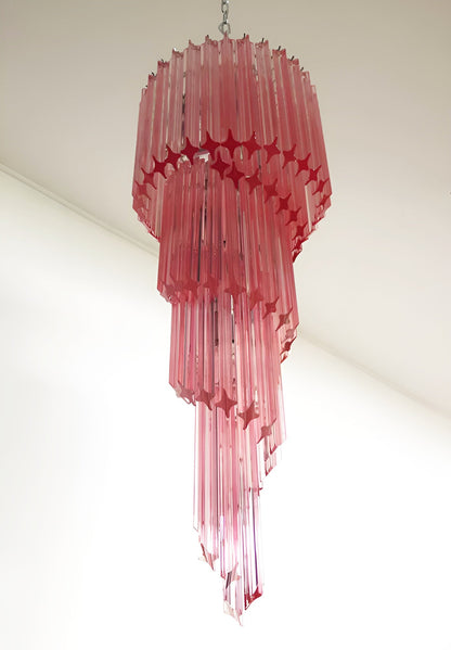 Spiral Prism Glass Chandelier