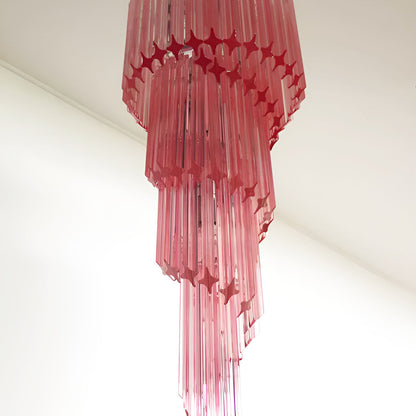 Spiral Prism Glass Chandelier