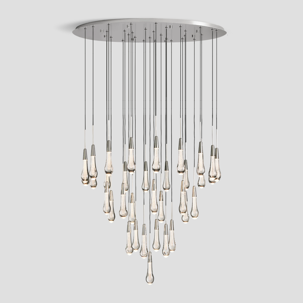 Soltaire Round Chandelier 17'' 24'' 36'' 40'' 58''D