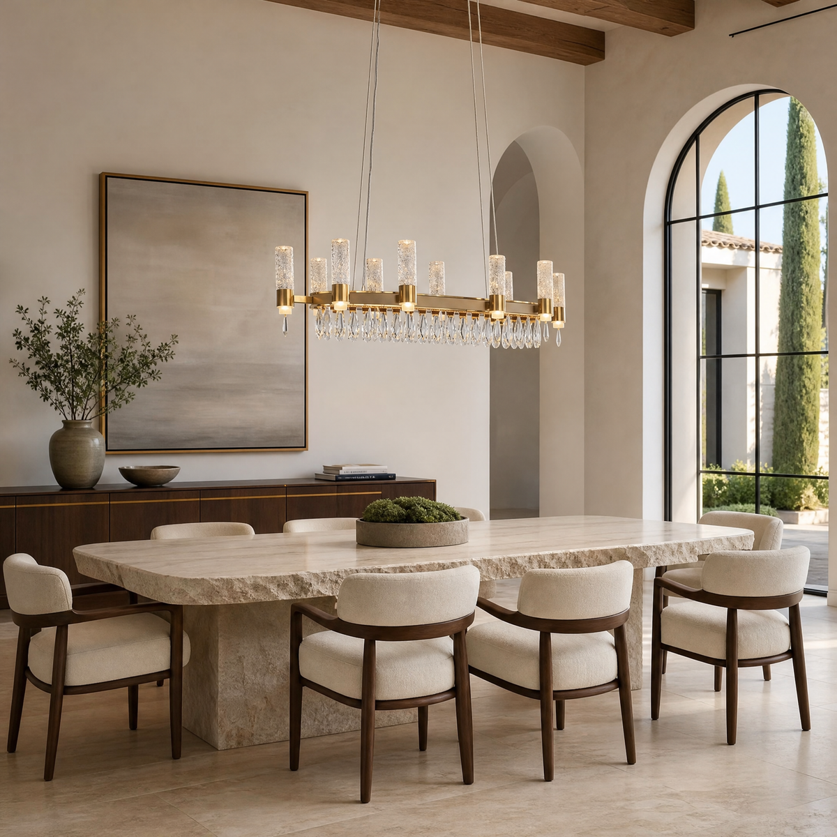 Nido Crystal Linear Chandelier