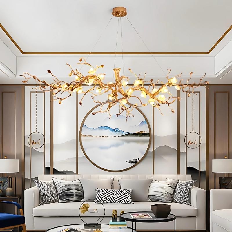 Mona Crystal Flower Branch Chandelier
