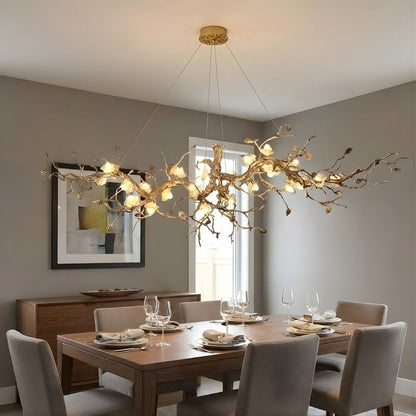 Mona Crystal Flower Branch Chandelier