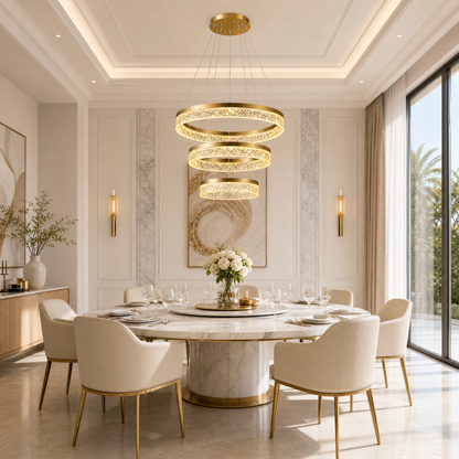 Ocean Star Modern Sculptural Ring Chandelier