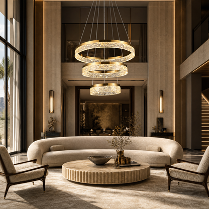 Ocean Star Modern Sculptural Ring Chandelier