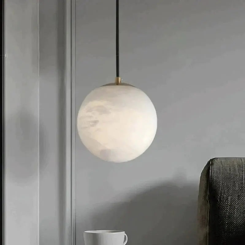 Alabaster Ball Sphere Pendant Lights