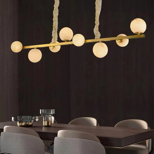 Alabaster Brass Globe Pendant Lights    Pendant [product_tags] Fabtiko