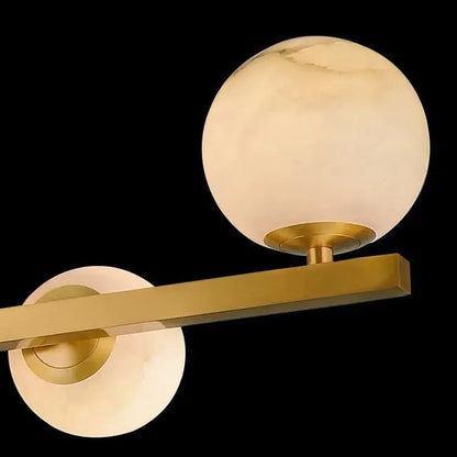 Alabaster Brass Globe Pendant Lights Pendant