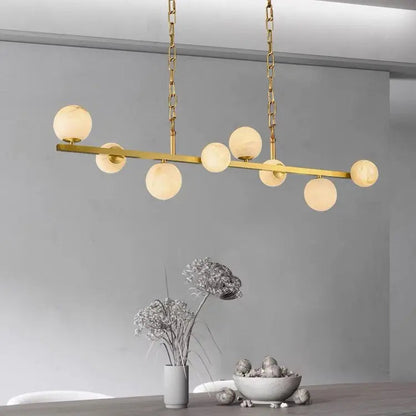 Alabaster Brass Globe Pendant Lights Pendant