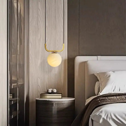 Alabaster Brass Pendant Lights For Bedroom 1 Lights Pendant Fab