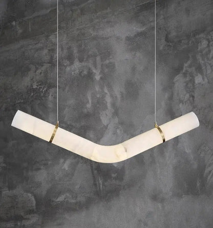 Alabaster Kitchen Round Tube Pendant Lighting Pendant
