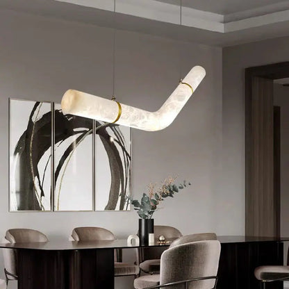 Alabaster Kitchen Round Tube Pendant Lighting Pendant