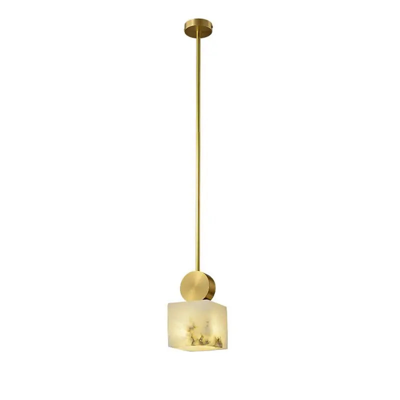 Alabaster Mini Pendant lights For Bedroom 3.94"D*8.66"H Square Pendant [produc