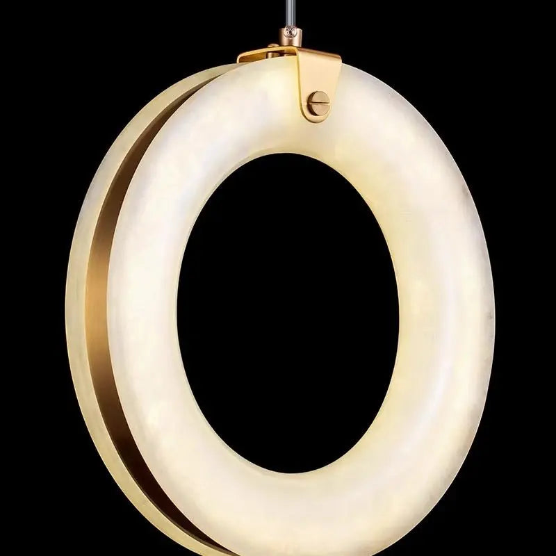 Alabaster Ring Pendant lights Living Room