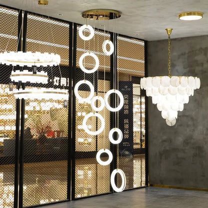 Alabaster Ring Pendant lights Living Room Pendant