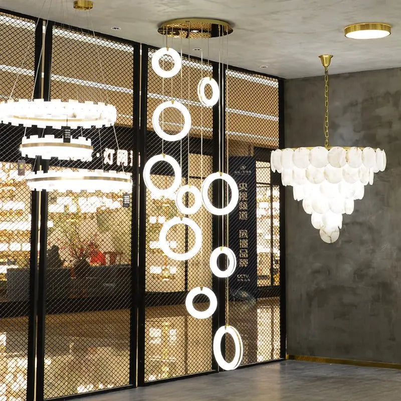 Alabaster Ring Pendant lights Living Room Pendant