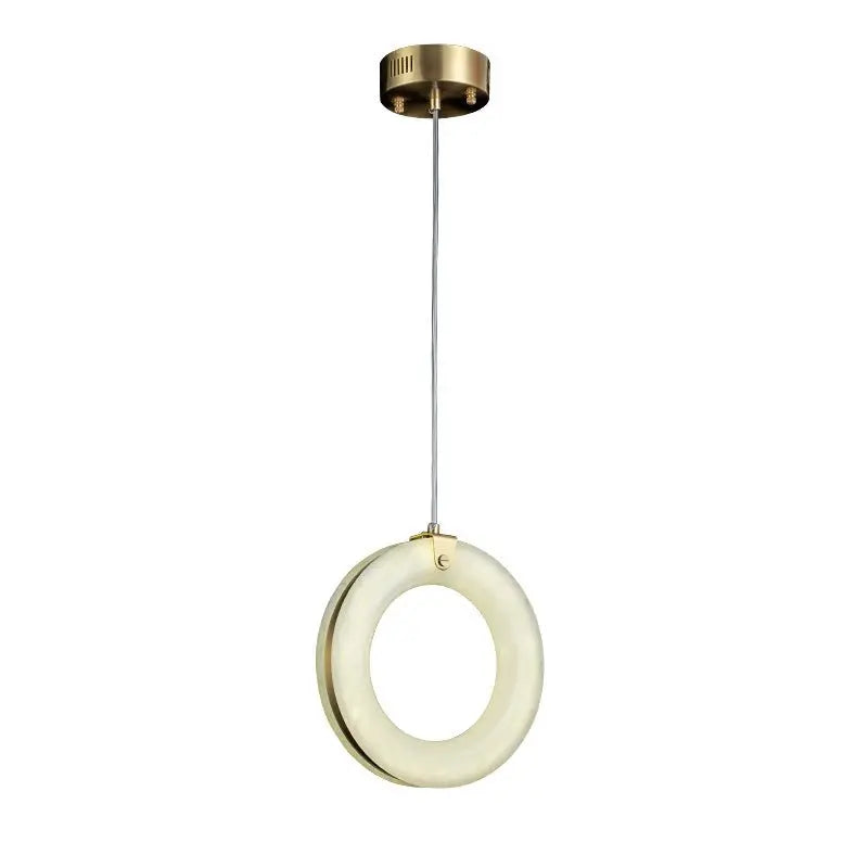 Alabaster Ring Pendant lights Living Room 13.78"D Pendant Fabti