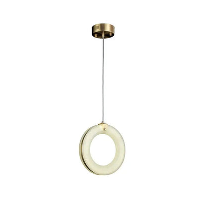 Alabaster Ring Pendant lights Living Room 9.84"D Pendant Fabtik