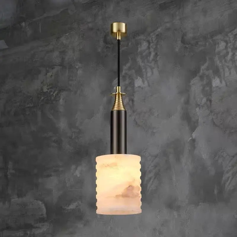 Real Alabaster Brass Pendant For Bedroom Pendant
