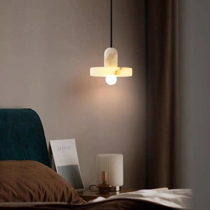 Real Alabaster Modern Pendant Light Fixture Pendant