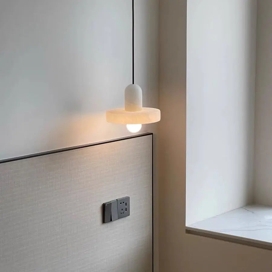 Real Alabaster Modern Pendant Light Fixture Pendant