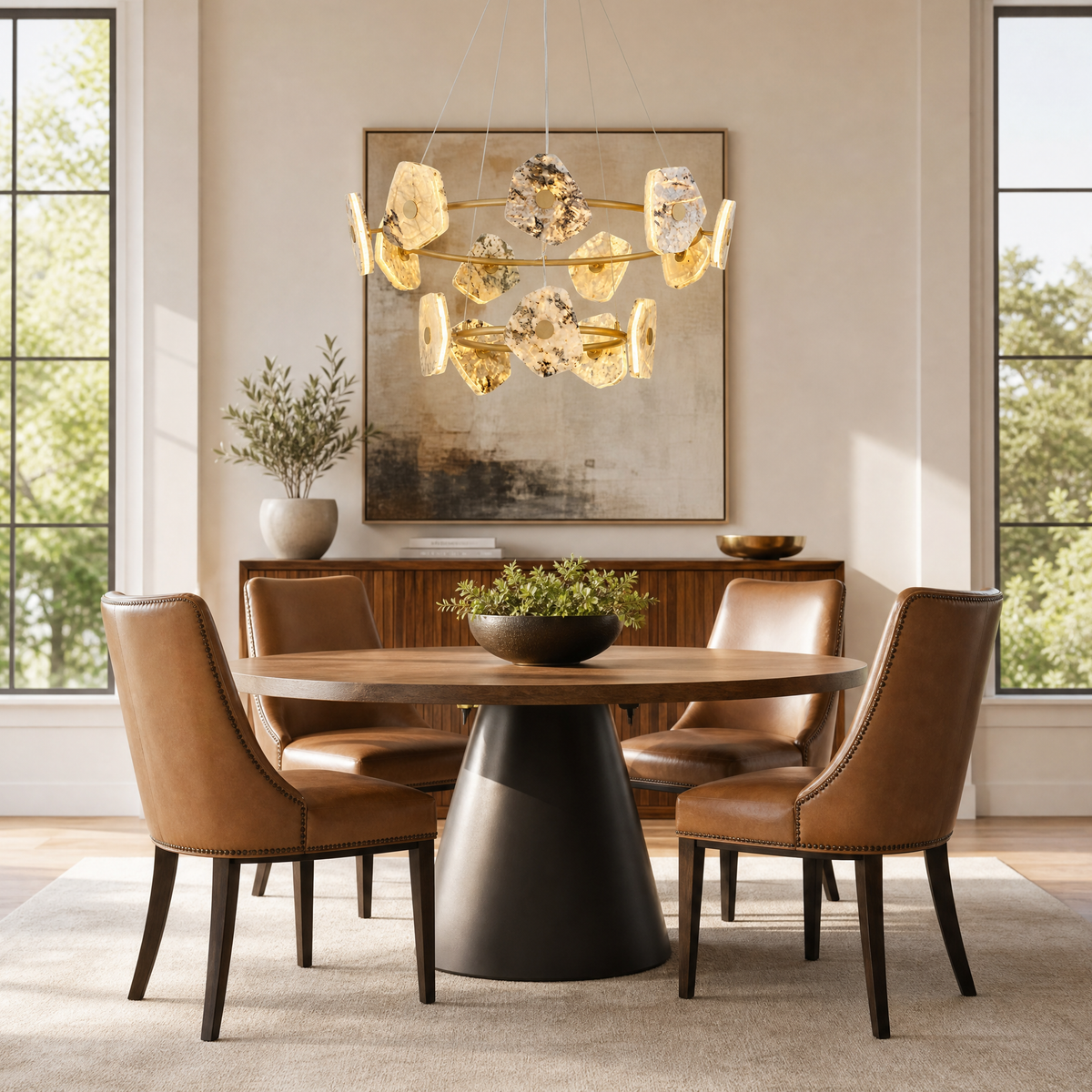 Lysia Chandelier Modern Dining Room 39.4" D