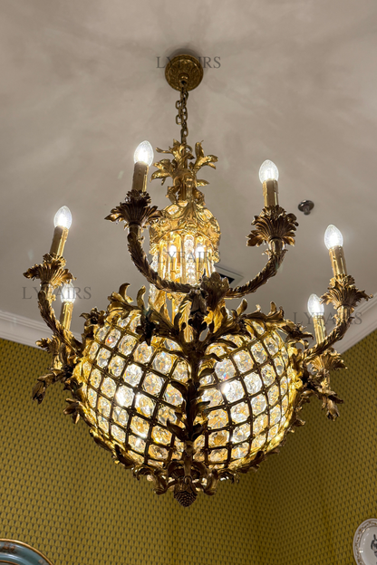 Baroque Pineapple-inspired Crystal Chandelier
