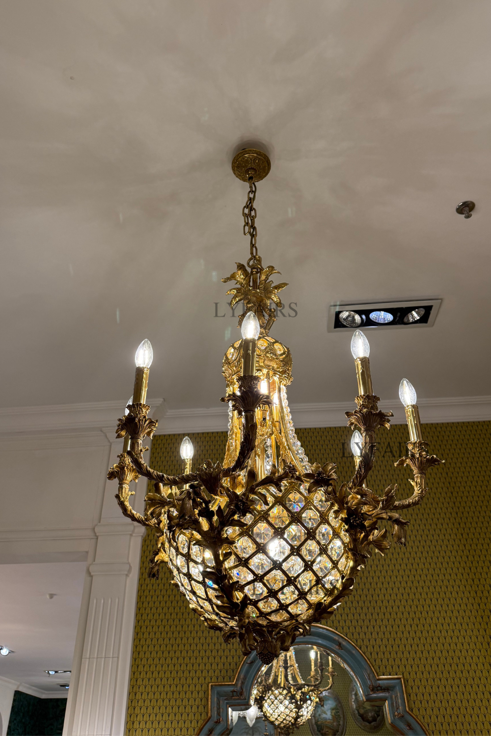 Baroque Pineapple-inspired Crystal Chandelier