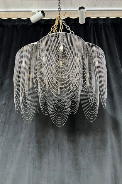 Post-Modern Art Flower Multi-tier Stainless Steel Pendant Chandelier for Living/Dining Room/Bedroom