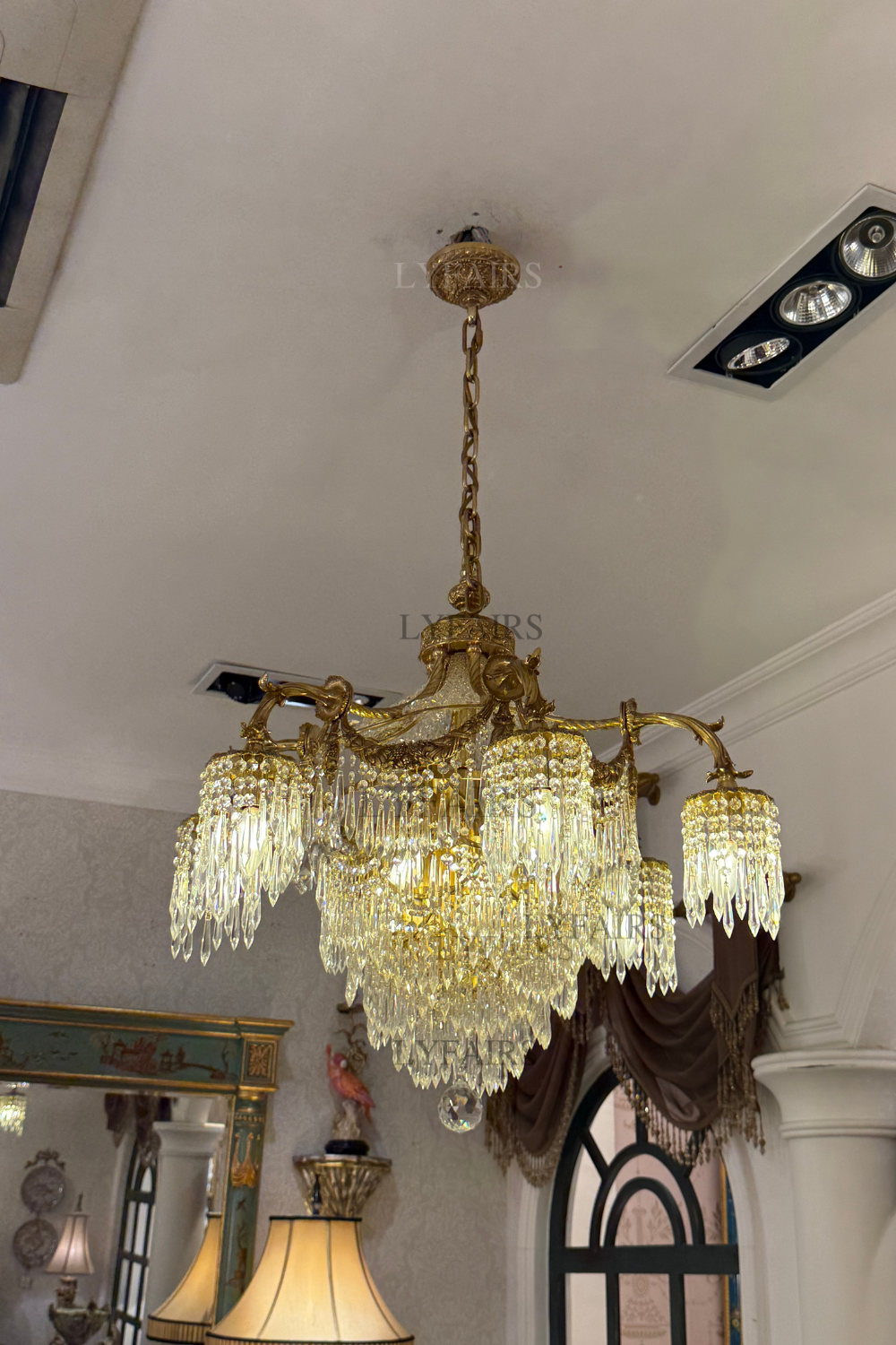 Baroque Imperial Cascade Crystal Chandelier