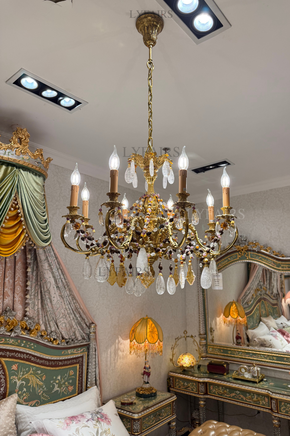 Baroque Brass Candle Light Chandelier
