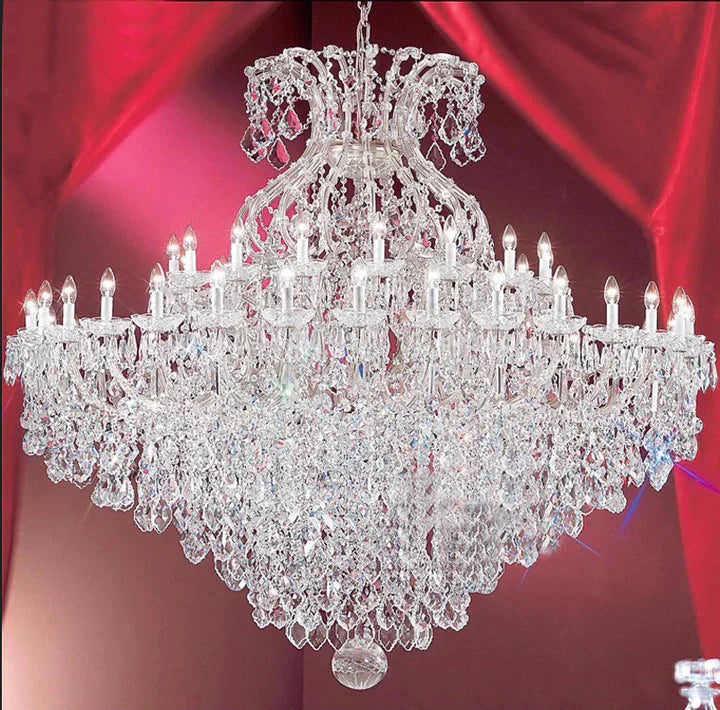Extra Large Multi-layers Luxury Candle Branch Crystal Chandelier