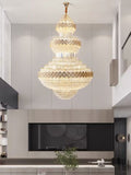 Extra Large Multi-layers Gold Luxury Crystal Chandelier Modern Empire Decrative Crystal Light For Living Room/Foyer/Staircase