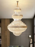 Extra Large Multi-layers Gold Luxury Crystal Chandelier Modern Empire Decrative Crystal Light For Living Room/Foyer/Staircase